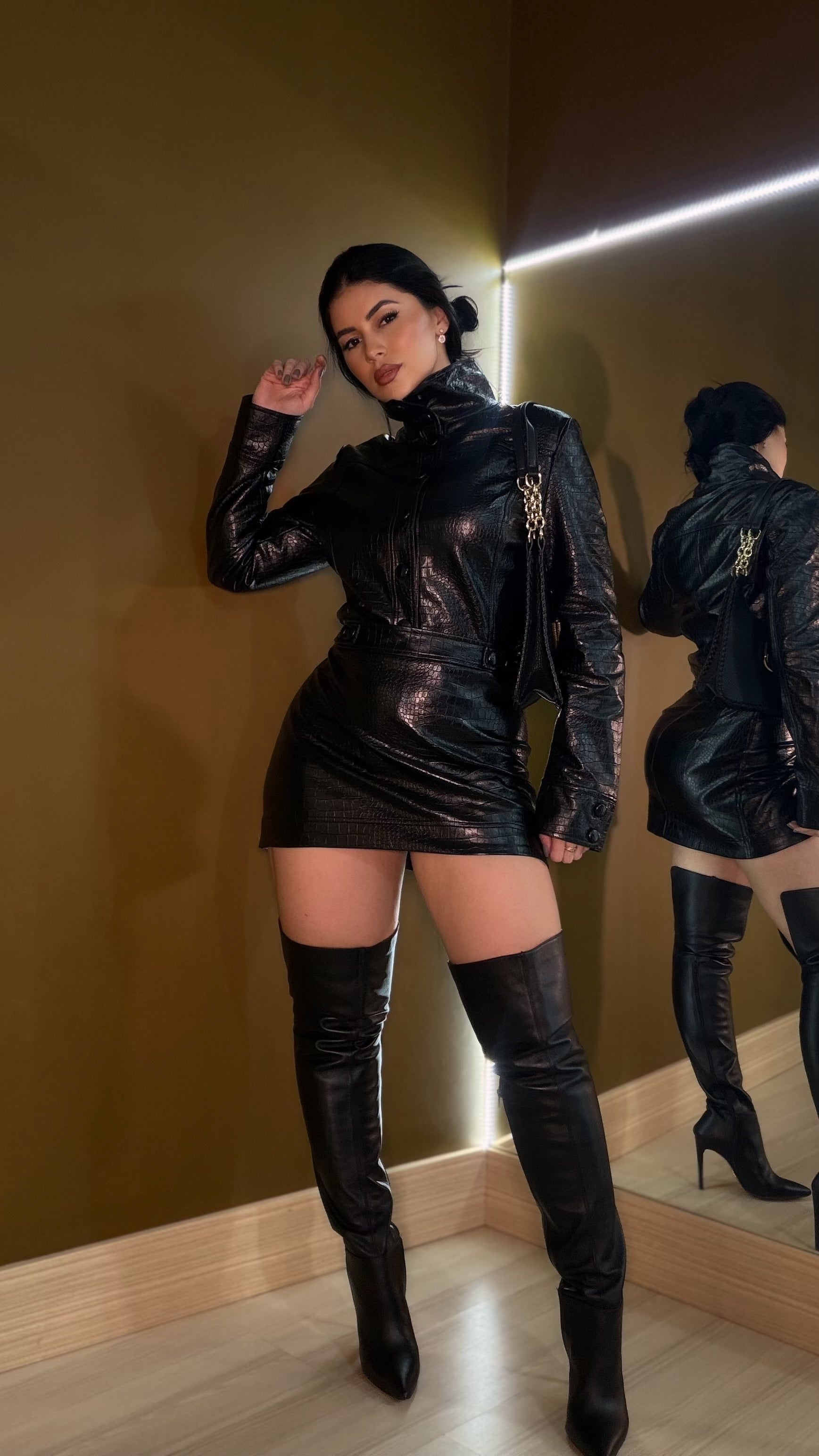 Conjunto Croco luxe - Black