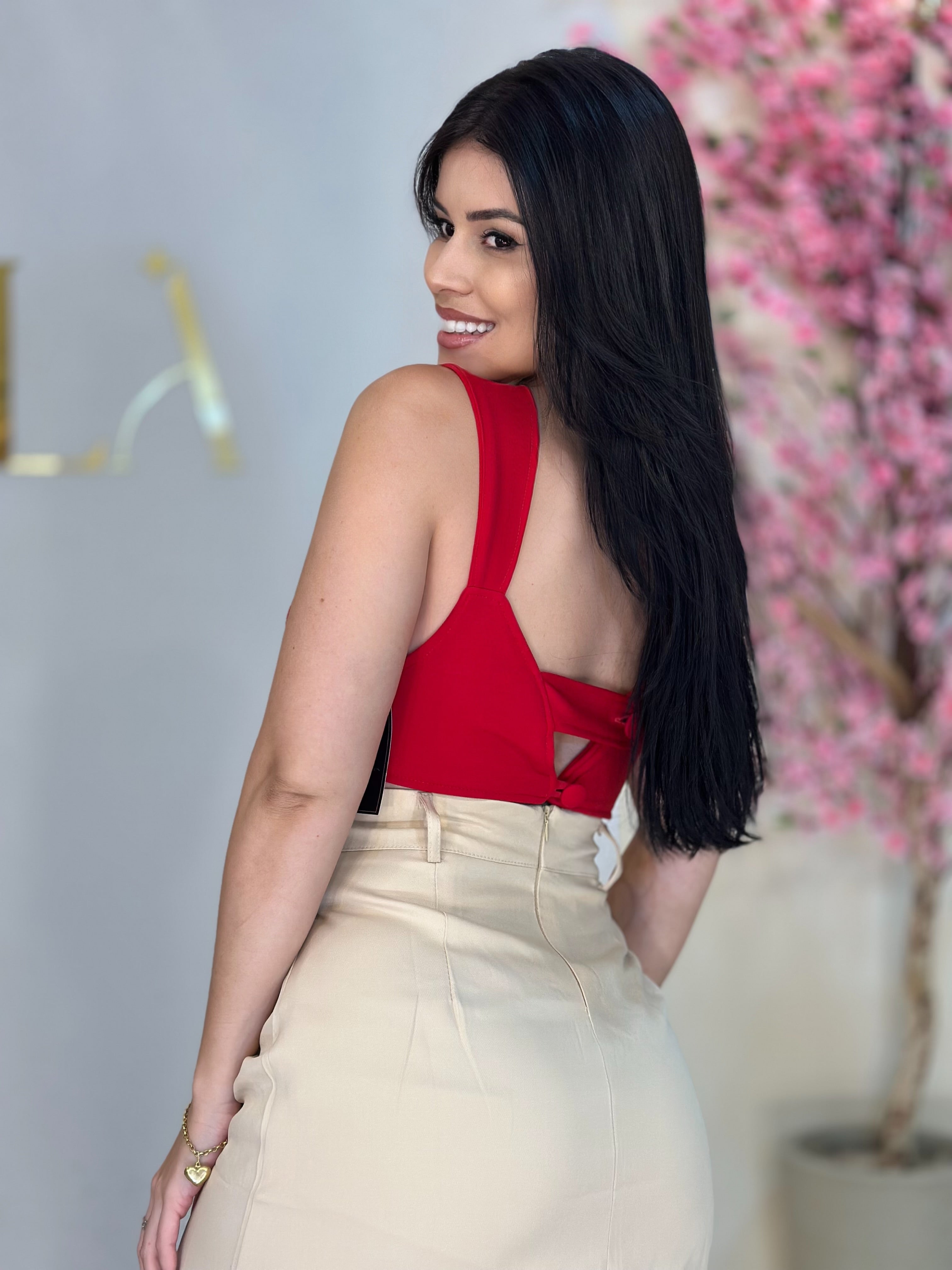 CROPPED LILIAN - VERMELHO - TAMANHO ÚNICO