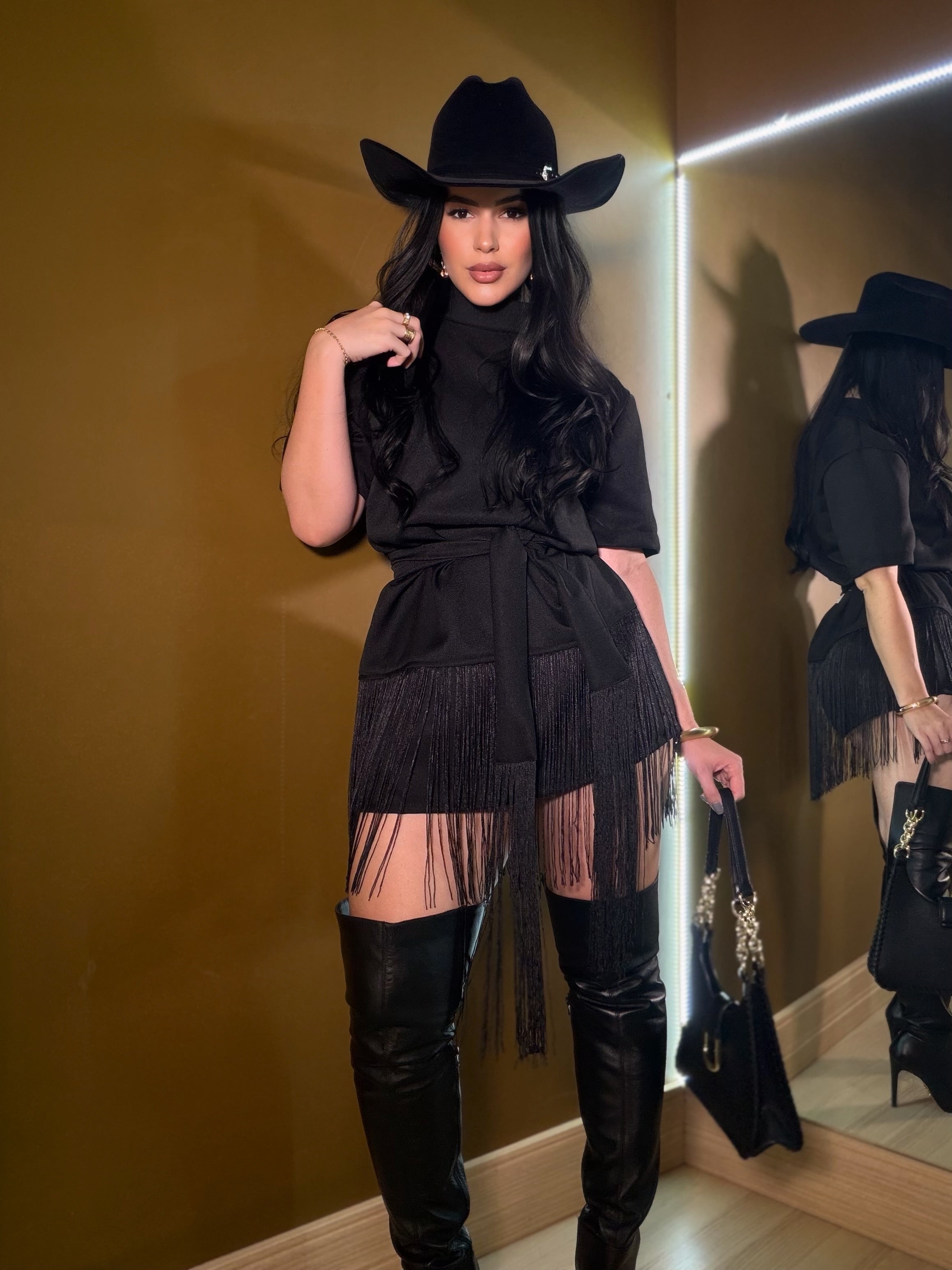 Vestido franjas