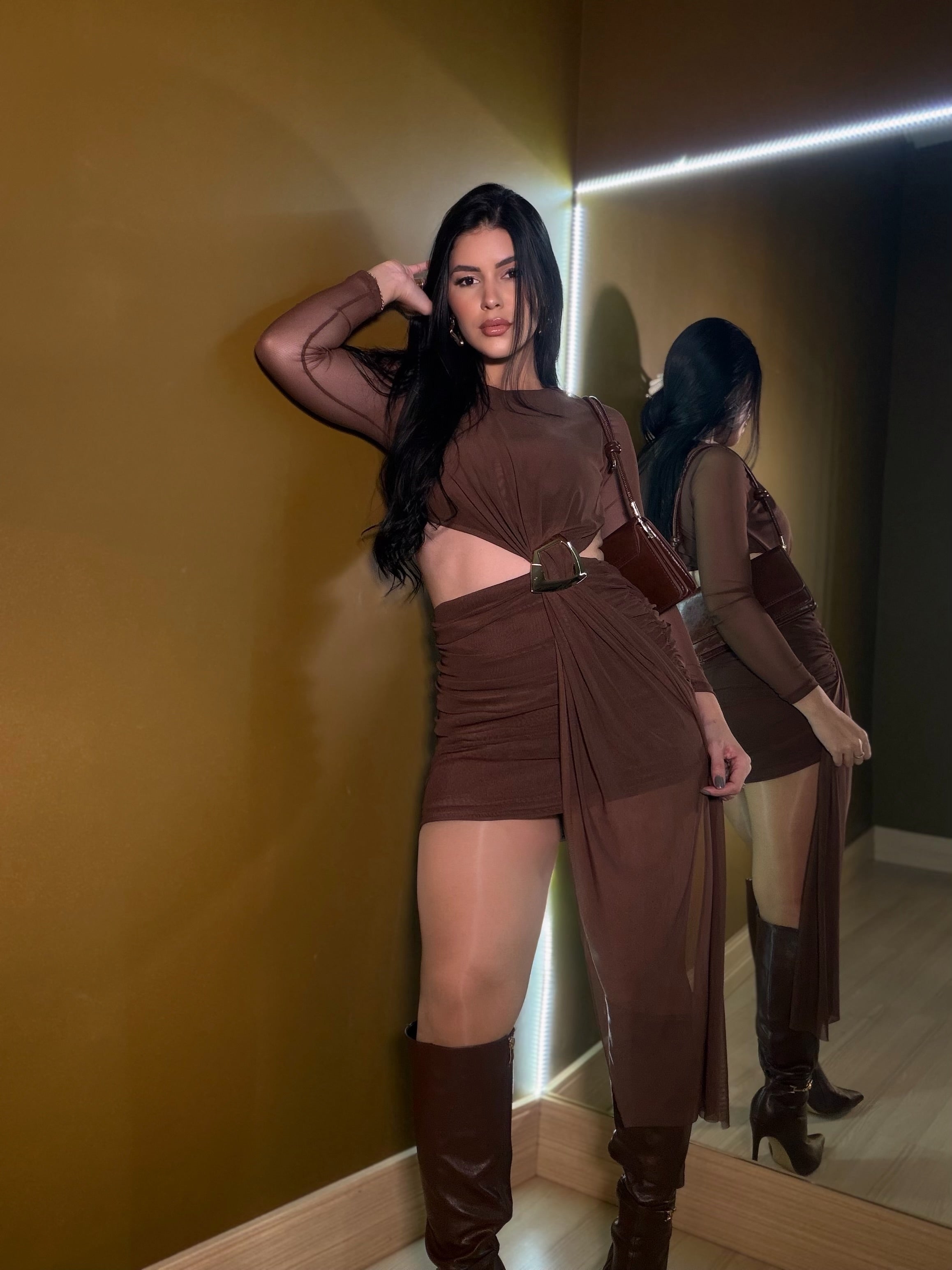 Vestido Lux - Marrom