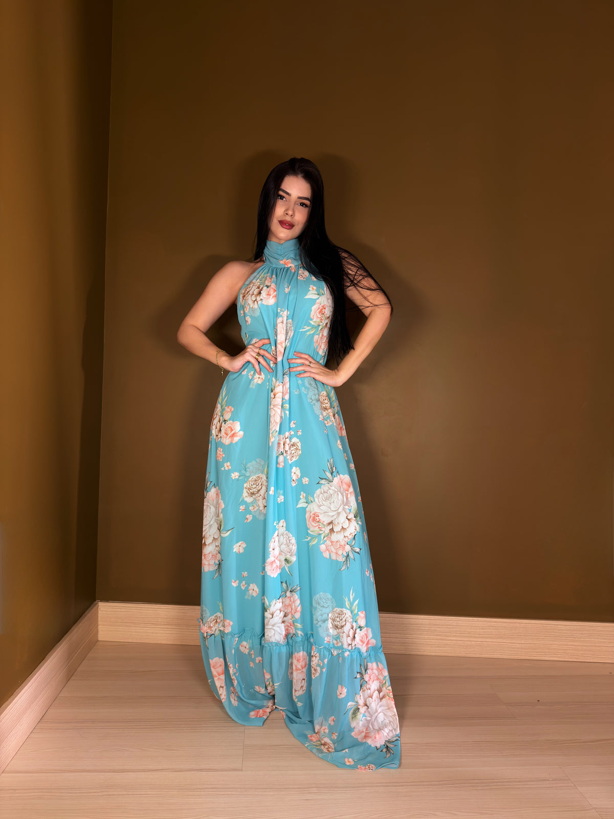 Vestido longo Flora