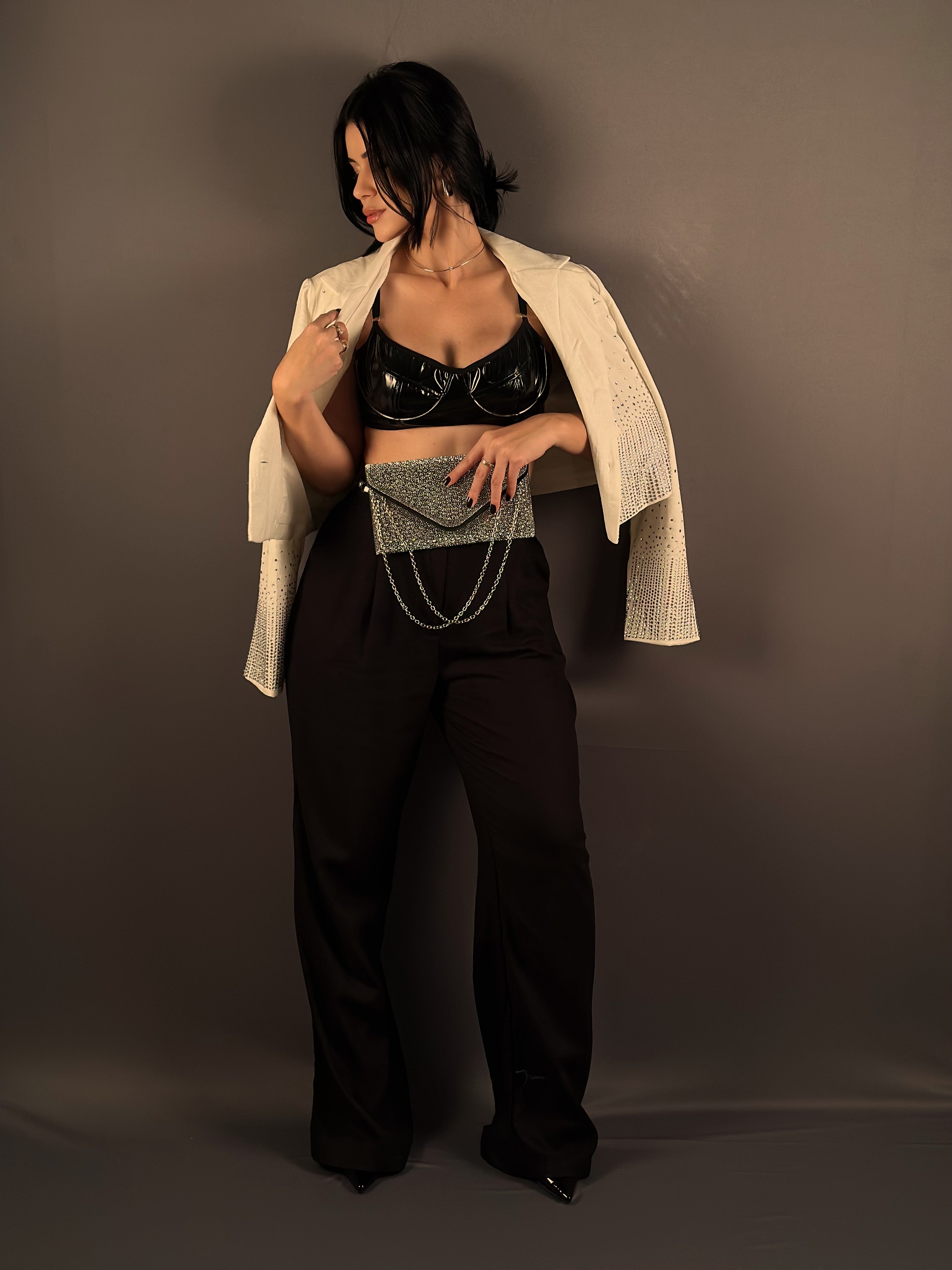 BLAZER BRANCO COM PEDRARIAS - BRANCO - G