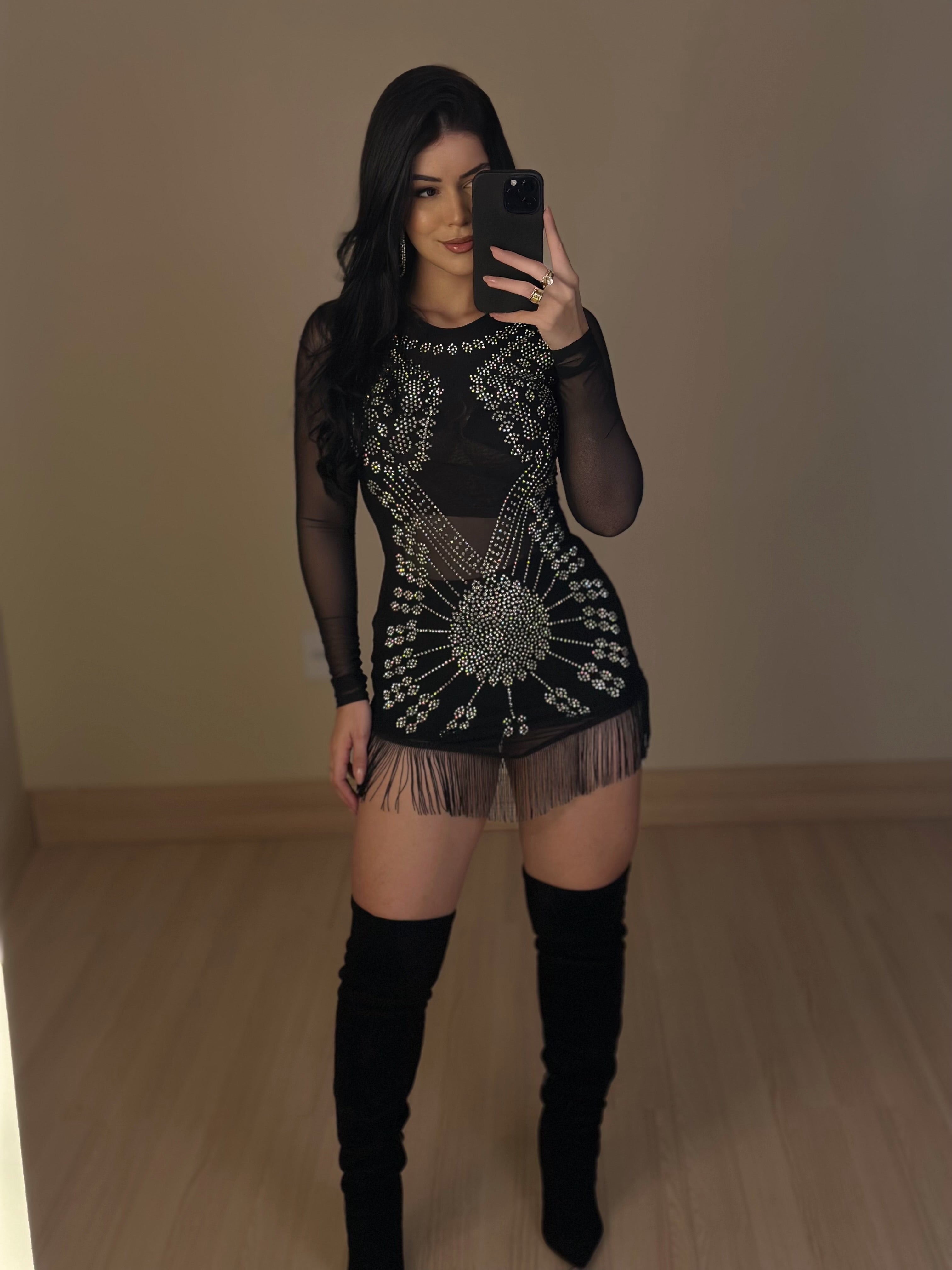 Vestido Texas Tule - Preto/ Tamanho Unico