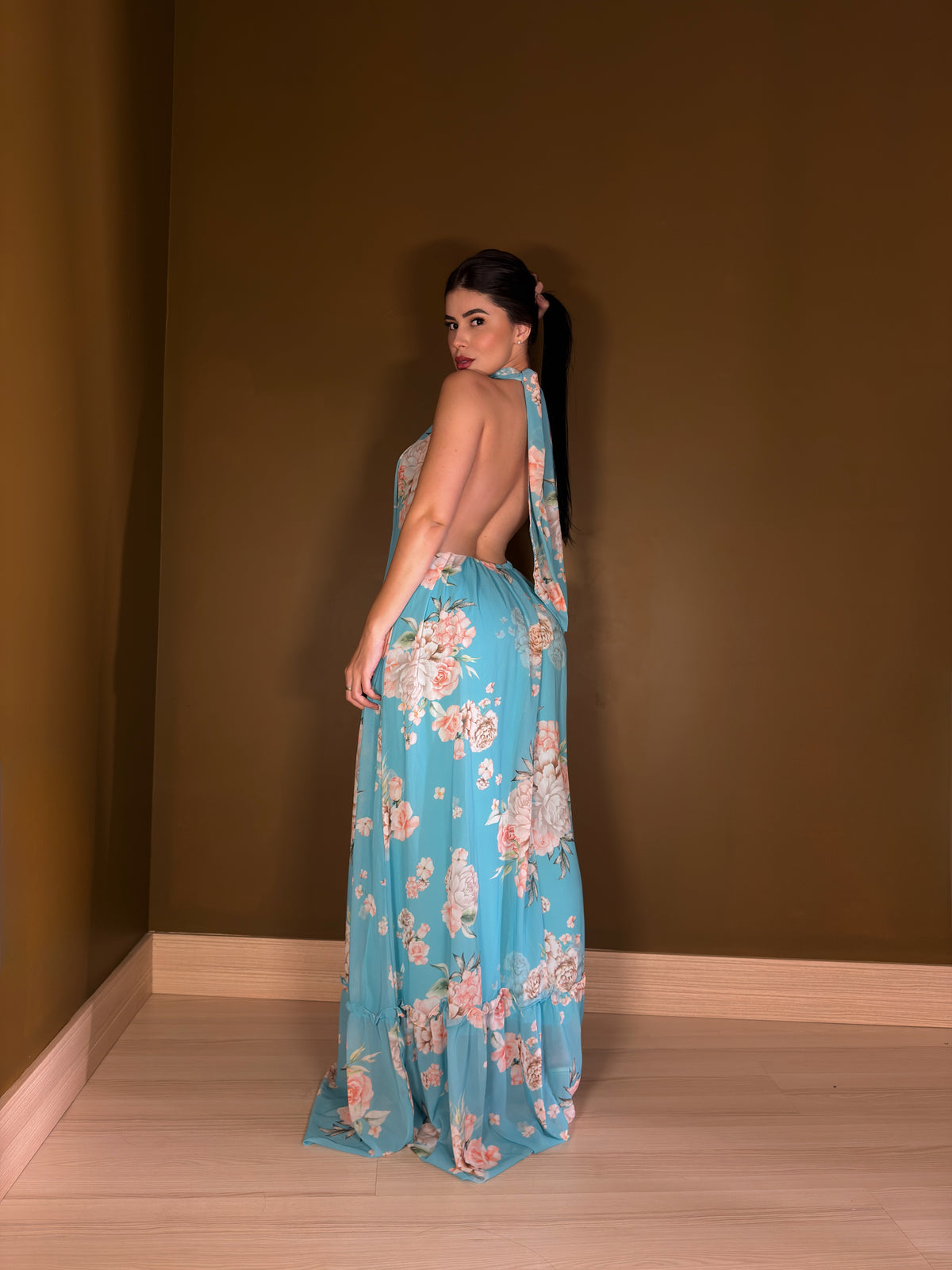 Vestido longo Flora
