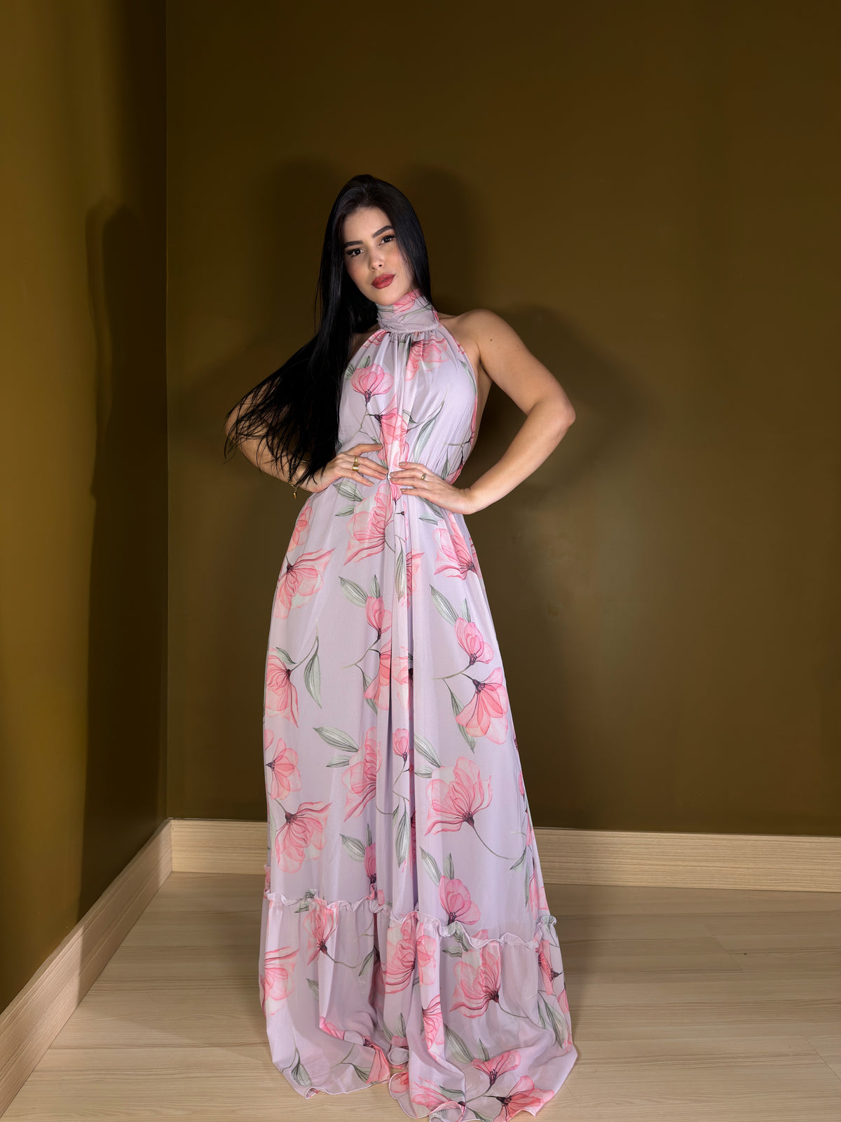 Vestido longo Flora