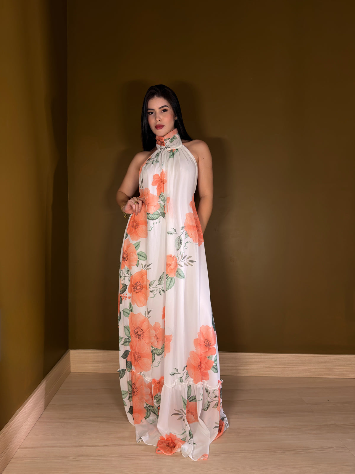 Vestido longo Flora