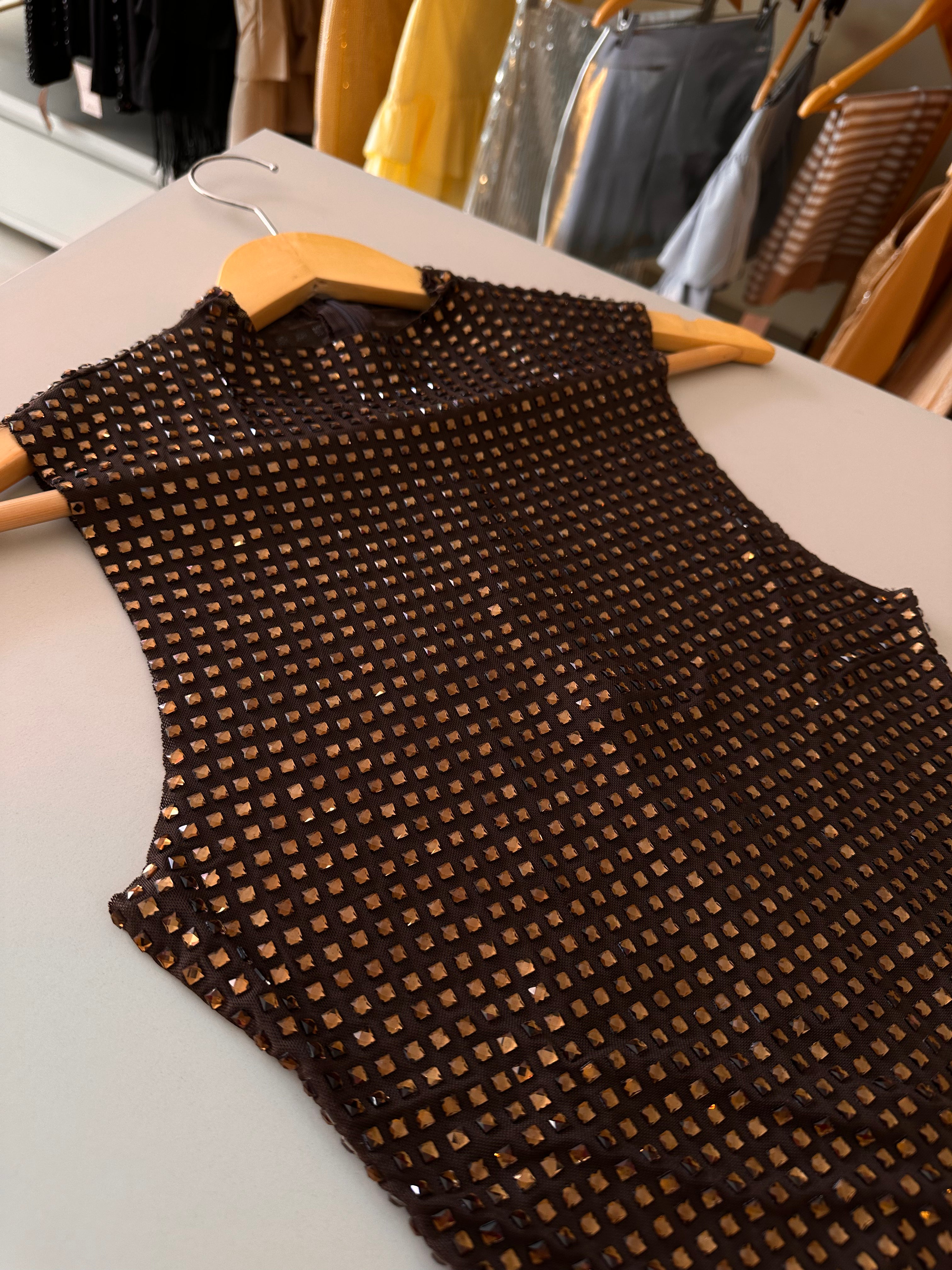 Blusa tule pedrarias