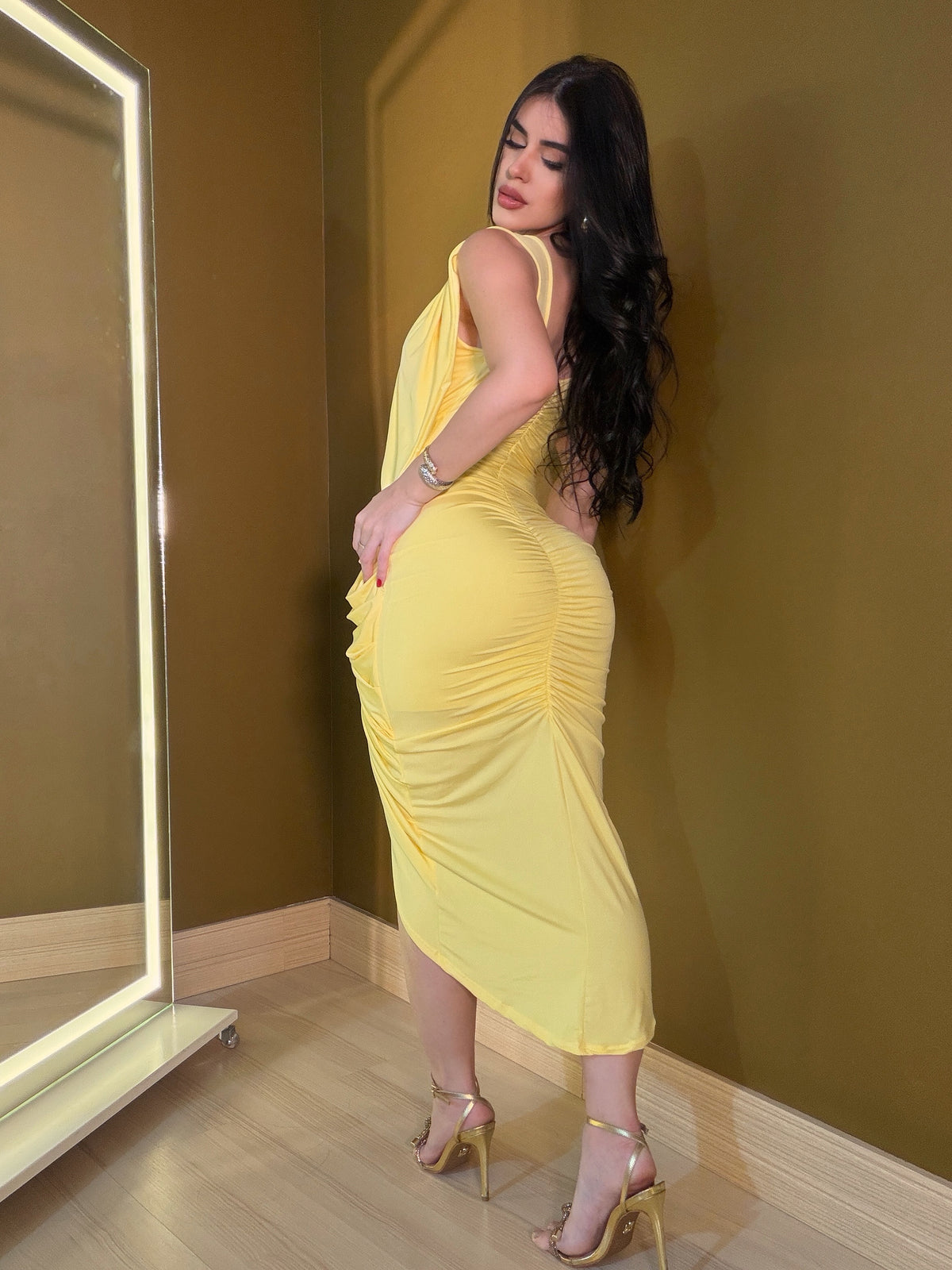 Vestido Vitória/ Amarelo manteiga