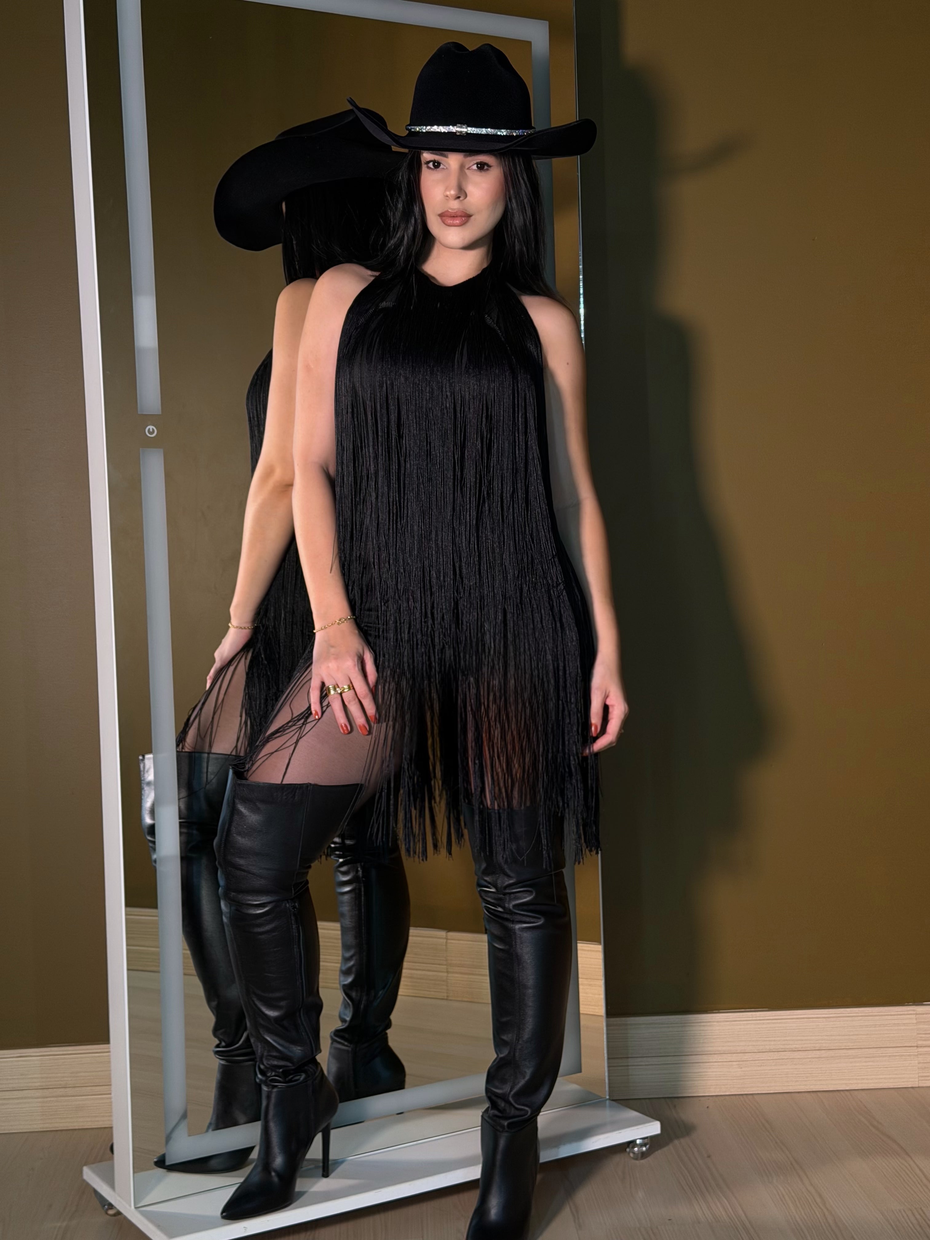 Vestido Franjas