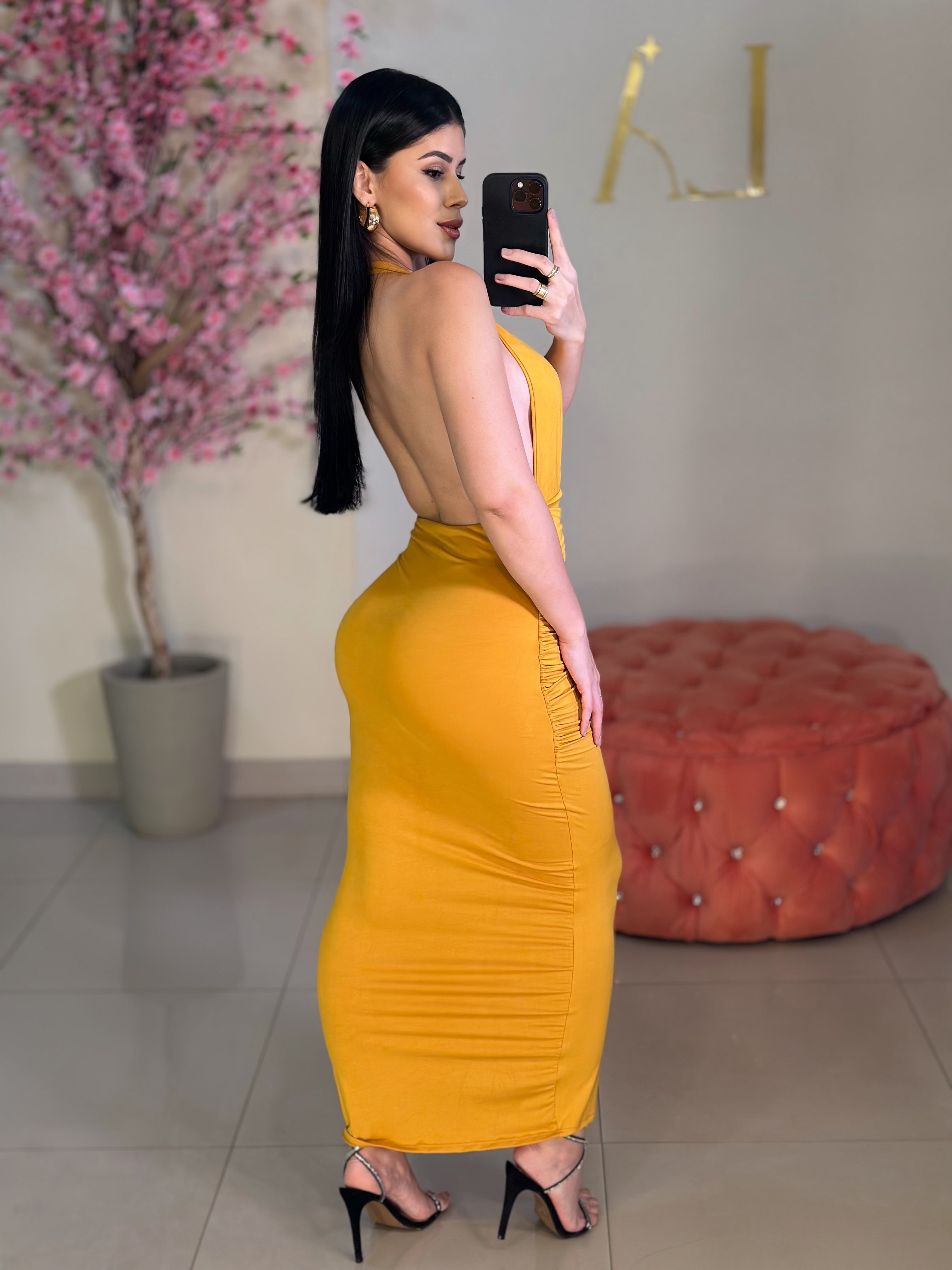 Vestido Aurora - Mostarda