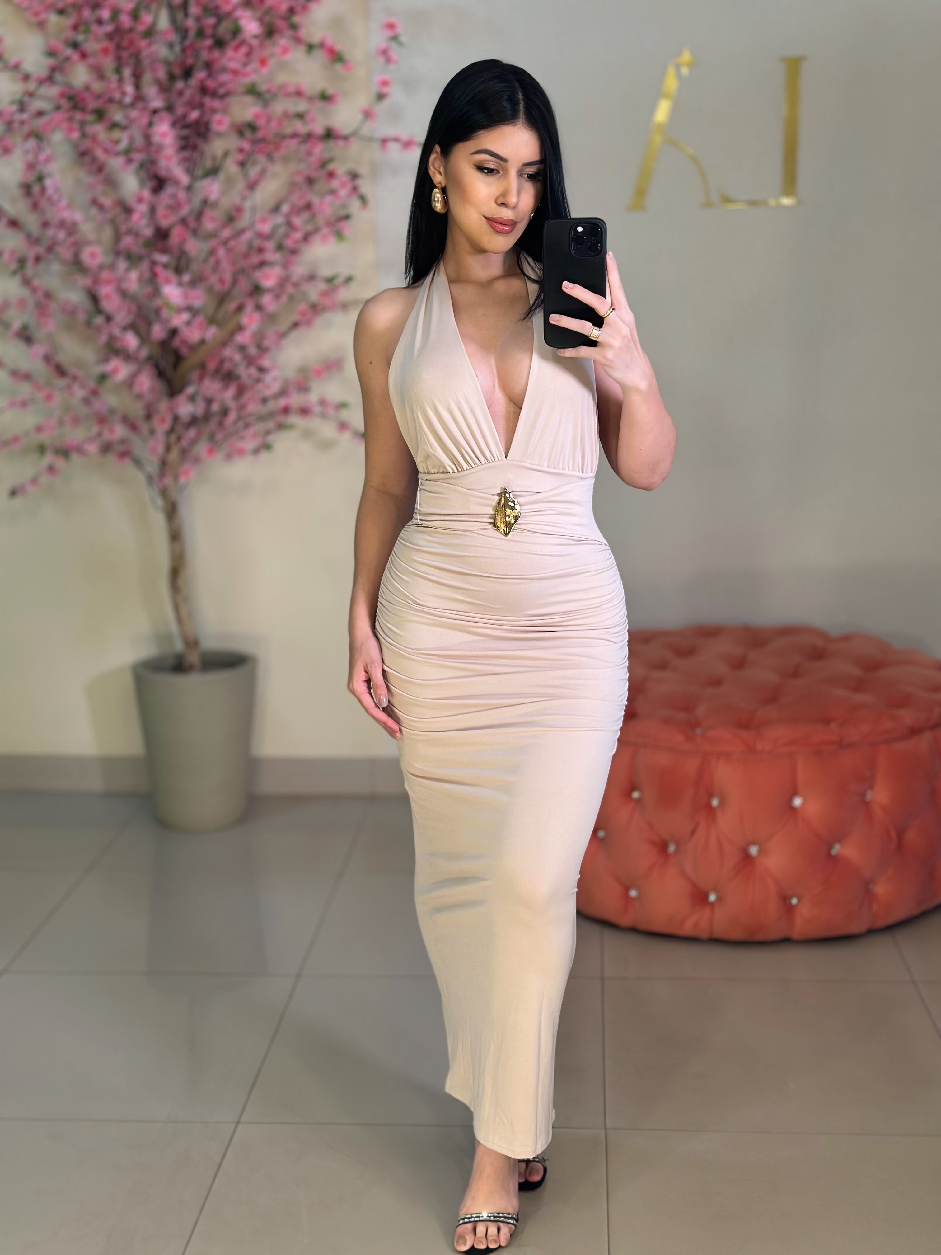 Vestido Aurora- Champagne