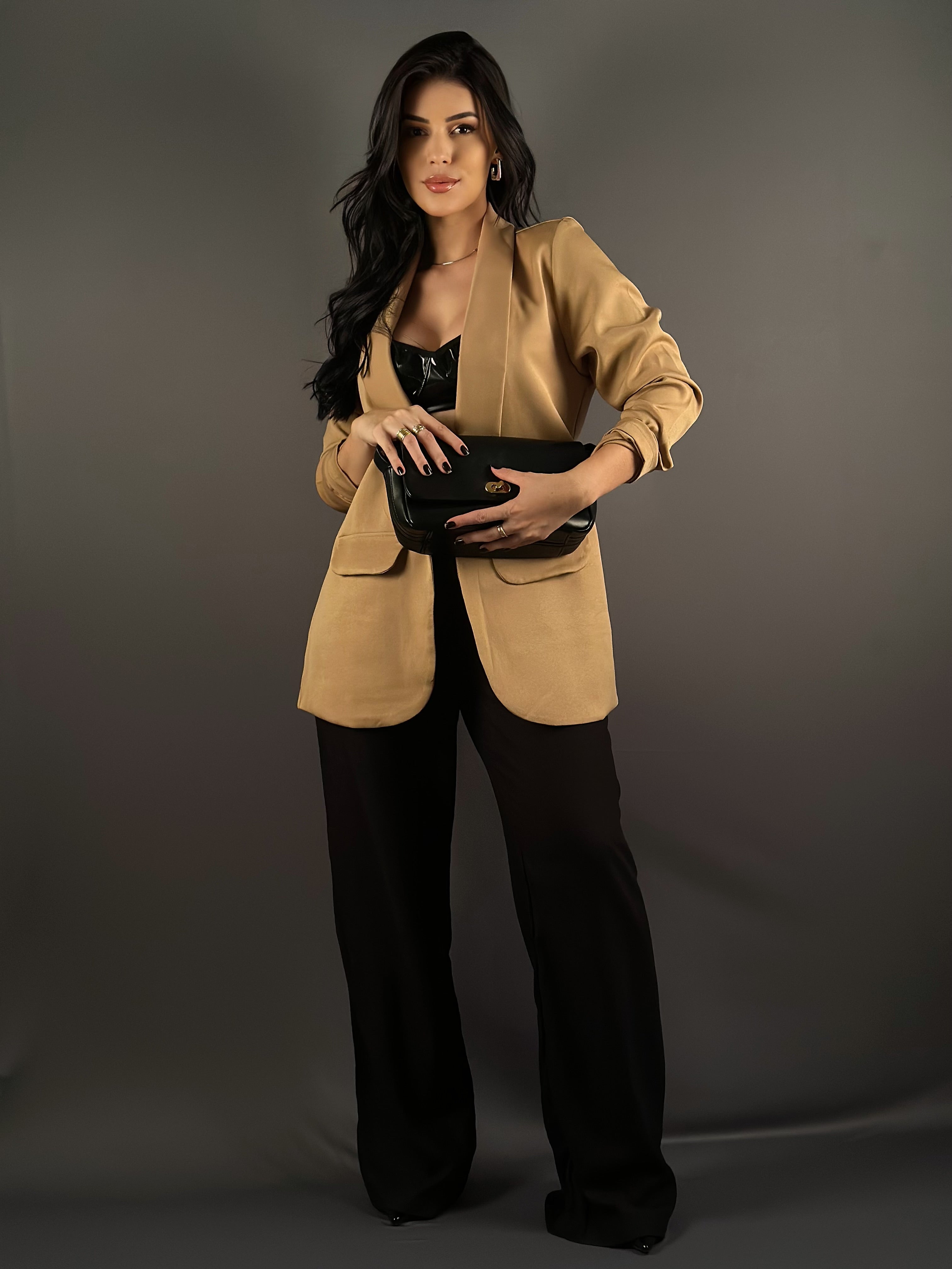 BLAZER LISO - BEGE LISO - P